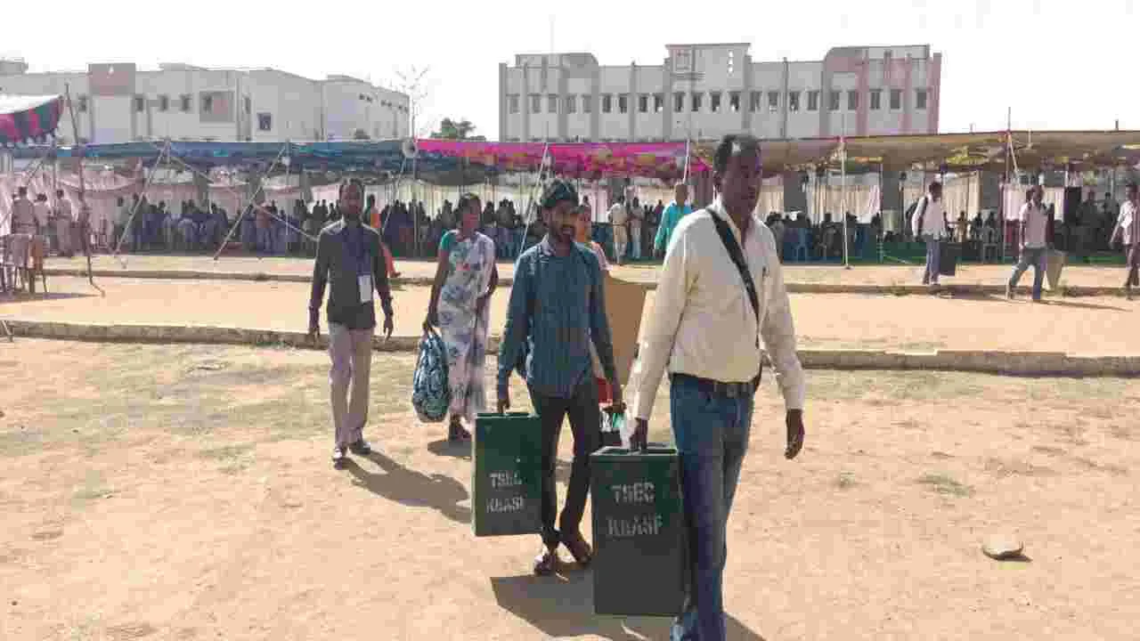 kumaram bheem asifabad- పోలింగ్‌కు సర్వం సిద్ధం