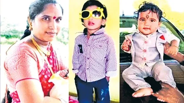 కన్నబిడ్డలను చంపి తల్లి ఆత్మహత్య