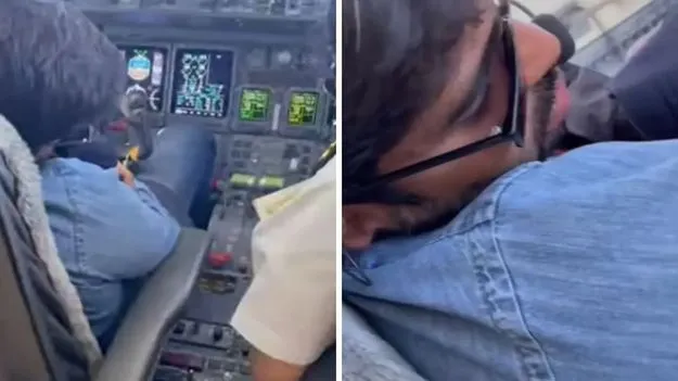 కో-పైలట్‌ సీట్లో విమానం యజమాని నిద్ర!