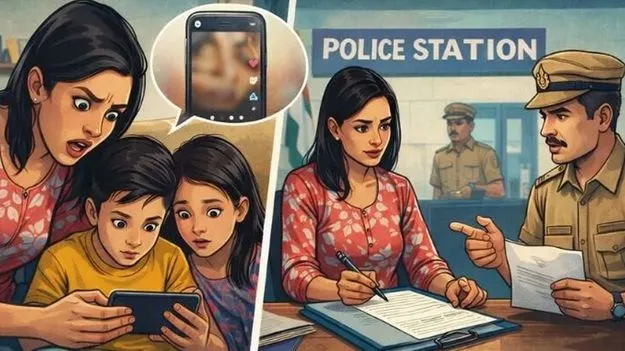 ప్రియుడి సెల్‌కు తల్లి, పెద్దమ్మ ప్రైవేట్‌ ఫొటోలు