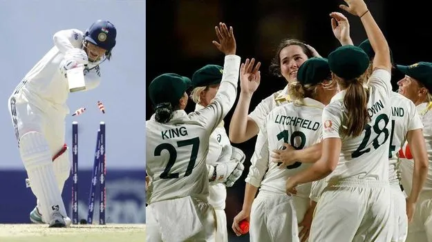 ఆసీస్‌తో ఏకైక టెస్ట్: రెండో రోజు ముగిసిన ఆట.. టీమిండియా స్కోర్ 105/6