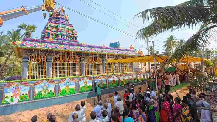 క్రాపలో ఆధ్యాత్మిక శోభ.. నేత్రపర్వంగా ఆలయ పున:ప్రతిష్ఠాపన మహోత్సవం.. 