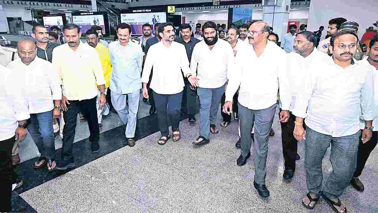 మంత్రి లోకేశ్‌కు ఘన స్వాగతం