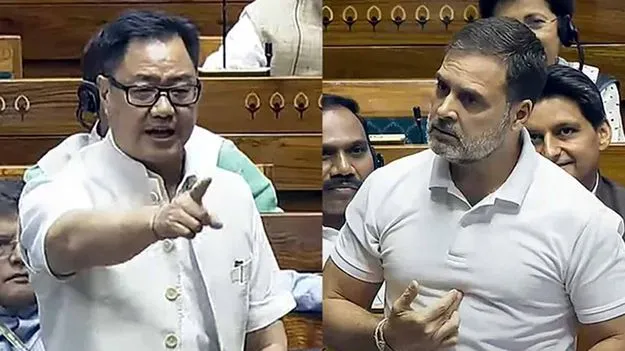 రాహుల్‍పై సభా హక్కుల ఉల్లంఘన నోటీసు ఇస్తాం.. కిరణ్ రిజిజు 