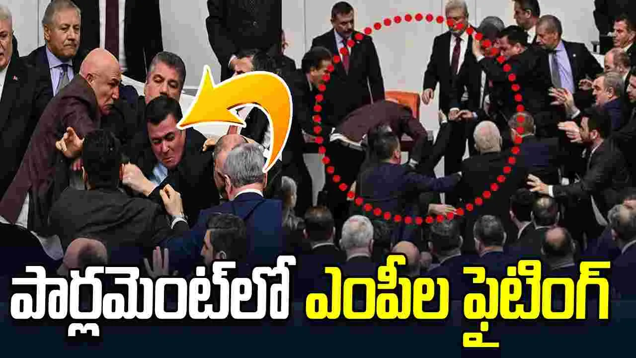 తుర్కియే పార్లమెంట్‌లో ఎంపీల పిడిగుద్దుల వర్షం.. వీడియో వైరల్