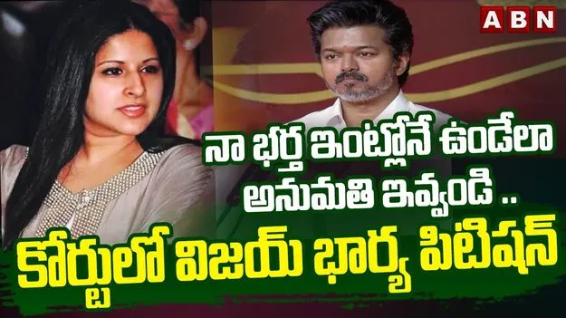 విజయ్ ఇంట్లో ఉండేందుకు అనుమతి కోరుతూ ఆయన భార్య పిటిషన్