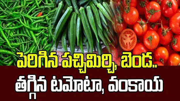 పెరిగిన పచ్చిమిర్చి, బెండ.. తగ్గిన టమోటా, వంకాయ 