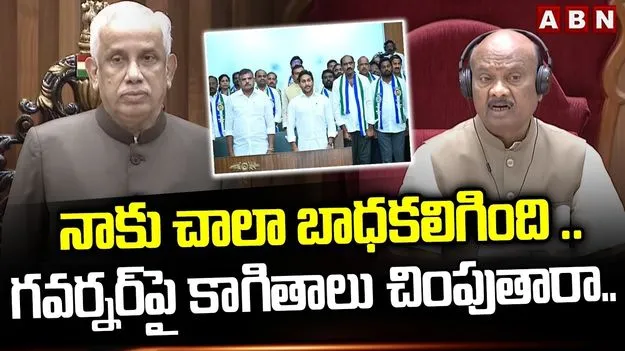 సభలో వైసీపీ సభ్యుల తీరుపై స్పీకర్ ఆవేదన