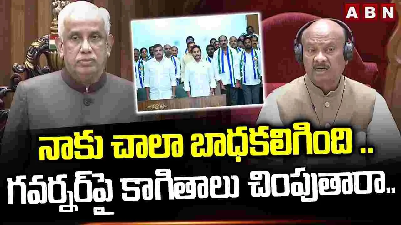 సభలో వైసీపీ సభ్యుల తీరుపై స్పీకర్ ఆవేదన