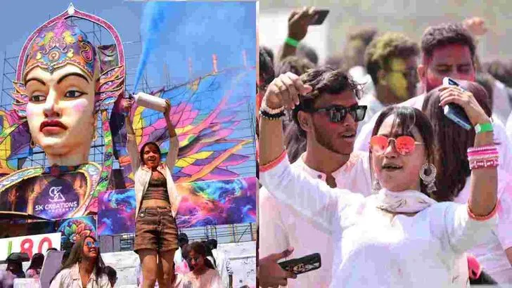 హైదరాబాద్‌లో అంబరాన్నంటిన హోలీ సంబరాలు