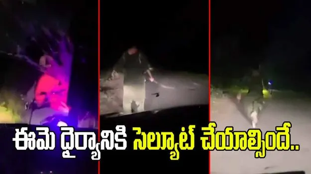 కారు ఆపి దోచుకోవాలని చూసిన దొంగలు.. కత్తితో వెంటపడిన విదేశీ మహిళ.. చివరకు..