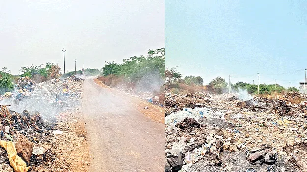 రహదారుల పక్కనే చెత్త