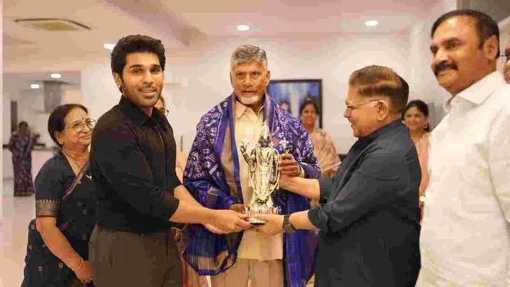 అల్లు శిరీష్, నయనిక దంపతులను ఆశీర్వదించిన సీఎం చంద్రబాబు