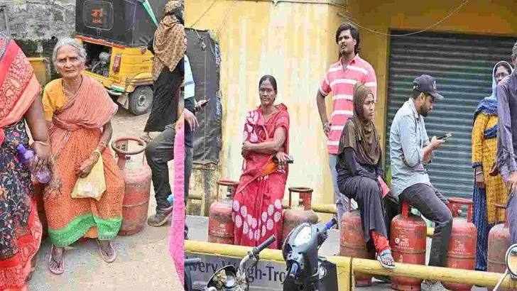 గ్యాస్ సిలిండర్ కోసం తప్పని తిప్పలు