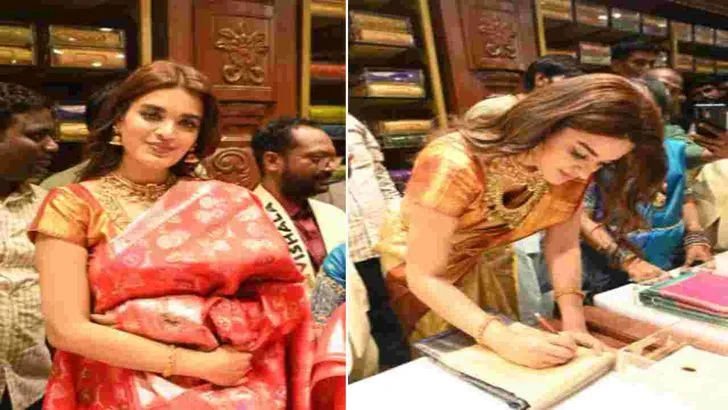 సిద్దిపేట విశాల షాపింగ్ మాల్ ప్రారంభం.. సందడి చేసిన నిధి అగర్వాల్