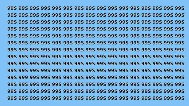 మీ కళ్లకు పరీక్ష.. ఈ ఫొటోలో 995ల మధ్యనున్న 999ను 9 సెకెన్లలో కనిపెట్టండి..
