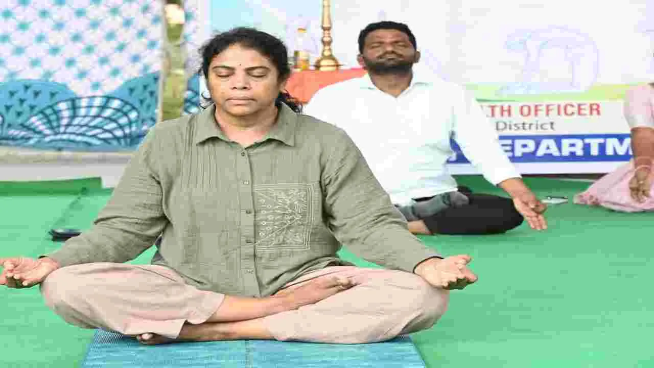kumaram bheem asifabad- యోగాతో మానసిక ప్రశాంతత