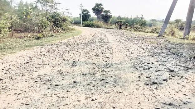 రాళ్లు తేలిన రోడ్లతో అవస్థలు