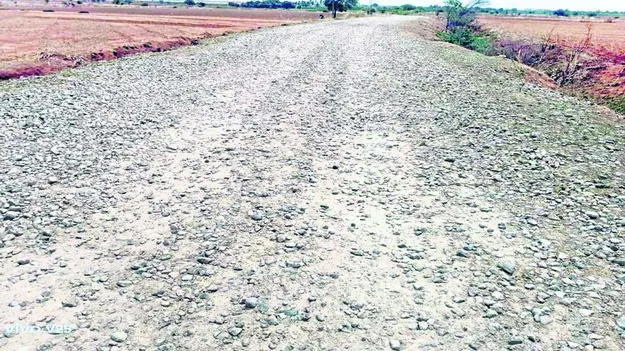 ROAD: కంకర  తేలిన కష్టాల బాట