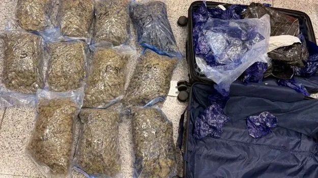 శంషాబాద్‌ ఎయిర్‌పోర్టులో రూ.8.9కోట్ల గంజాయి పట్టివేత, ఇద్దరి అరెస్టు