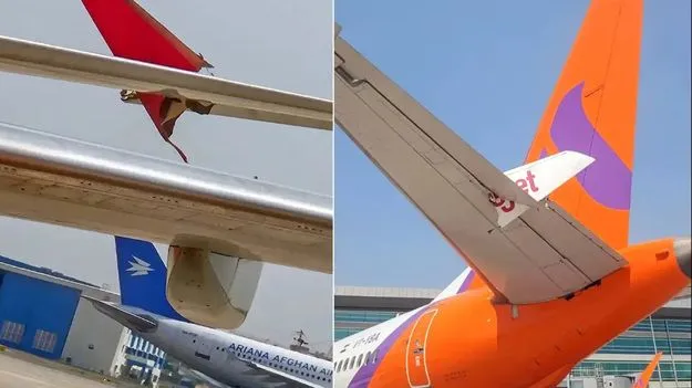 హైదరాబాద్‌ రావాల్సిన ఆకాశ విమానాన్ని ఢీకొట్టిన స్పైస్‌జెట్‌