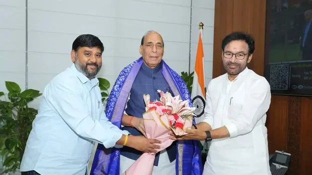 రాజ్‌నాథ్‌, ప్రహ్లాద్‌ జోషిలతో కిషన్‌రెడ్డి భేటీ