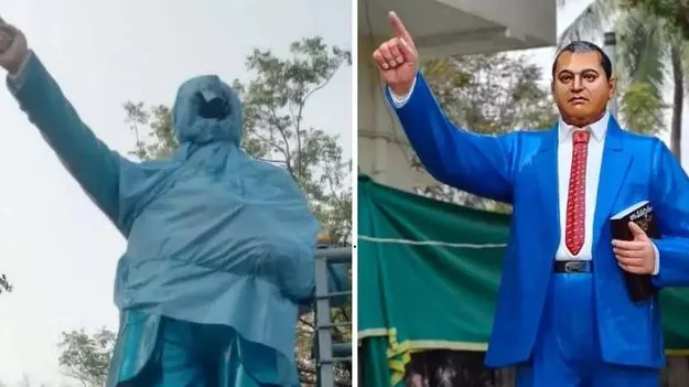 కందికొండలో అంబేడ్కర్‌ విగ్రహం ధ్వంసం