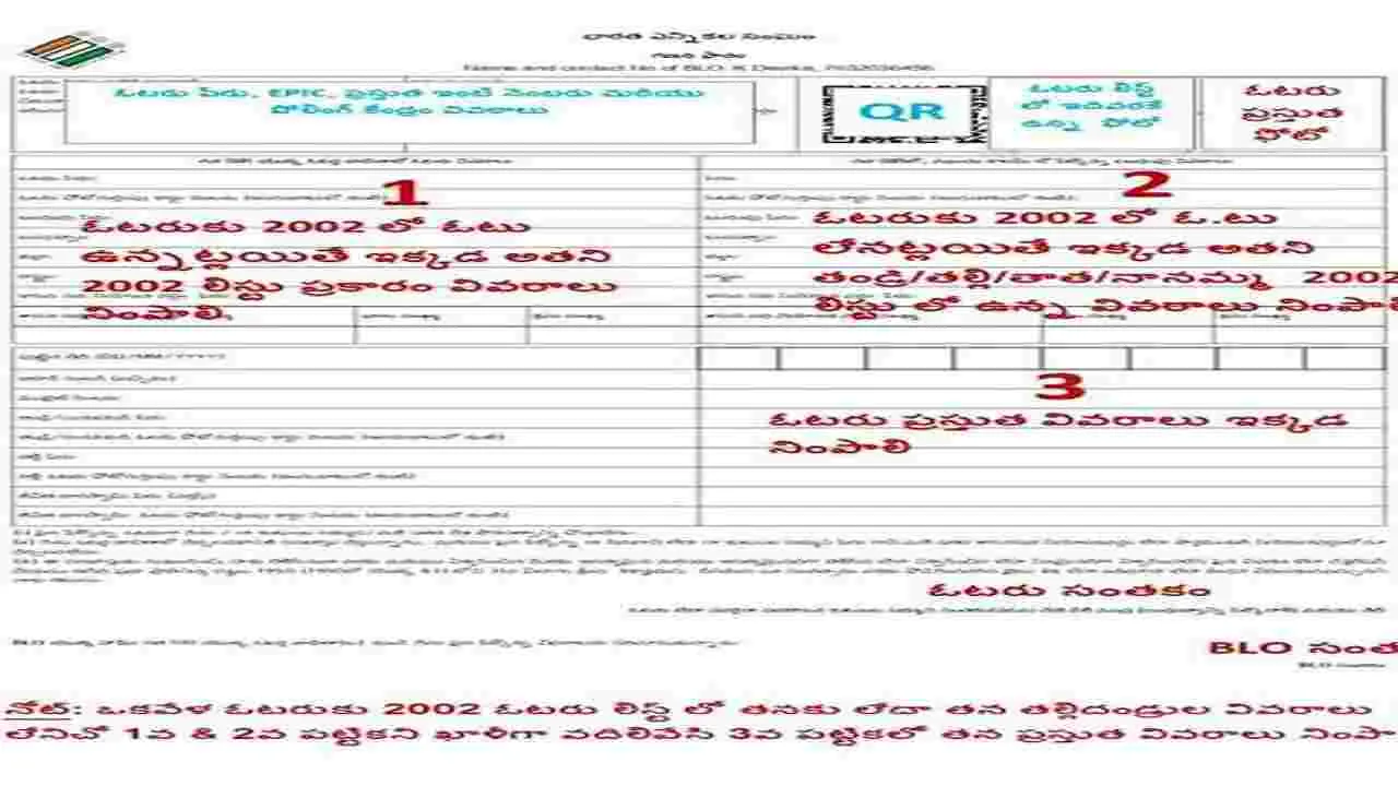 kumaram bheem asifabad-ఓటరు గణన ఫారం...పూర్తి చేద్దాం ఇలా..
