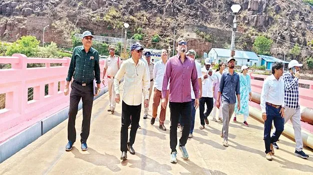 జలాశయాన్ని పరిశీలించిన కేఆర్‌ఎంబీ 