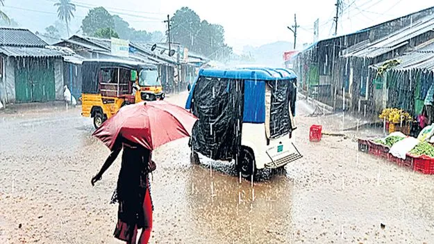 సీలేరులో భారీ వర్షం