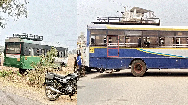 ఆర్టీసీ బస్సుల్లో సాంకేతిక లోపం..