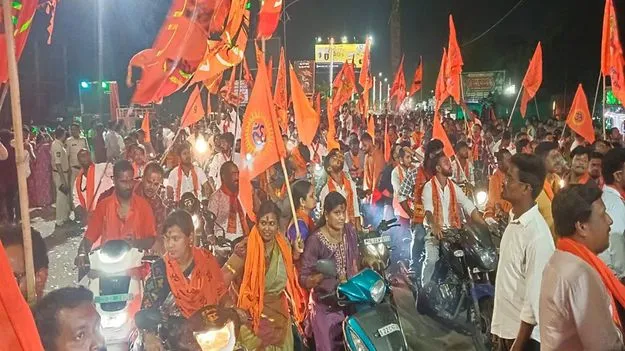 Peddapalli:  ‘ఖని’లో ఘనంగా హనుమాన్‌ జయంతి ర్యాలీ