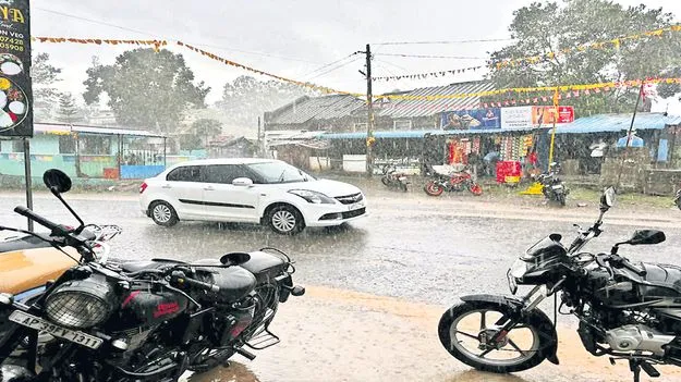 దంచికొట్టిన వర్షం