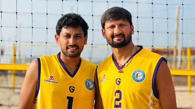 ఆసియా బీచ్‌ వాలీబాల్‌కు రామకృష్ణంరాజు, కృష్ణ చైతన్య