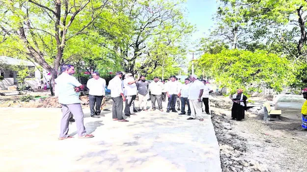 JCPR: రుద్రభూమి అభివృద్ధి పనుల పరిశీలన