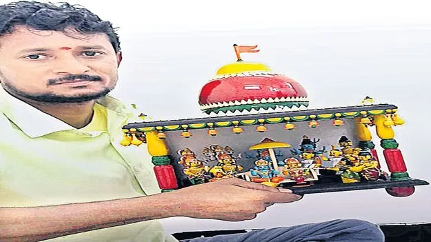 ‘శ్రీరామ పట్టాభిషేకం’ కళాఖండాన్ని రూపొందించిన పెదపాటి శరత్‌