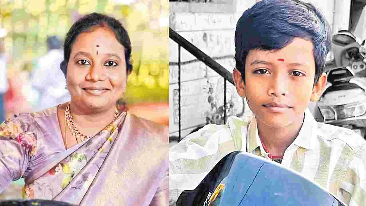 కన్న కొడుకుతో కలిసి అగ్నికి ఆహుతి