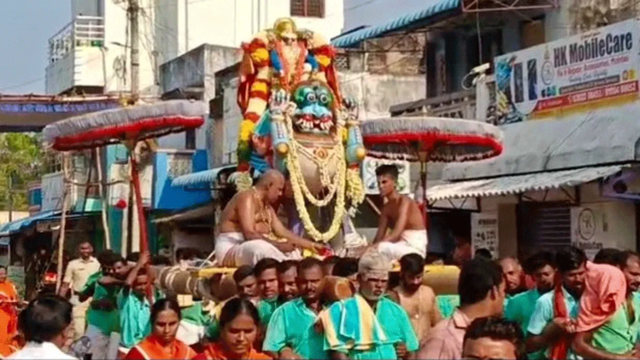 సింహ, ముత్యపు పందిరి వాహనాలపై  వేద సంరక్షకుడి చిద్విలాసం