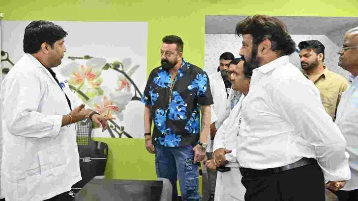 హైదరాబాద్‌లో బసవతారకం ఆస్పత్రిని సందర్శించిన సంజయ్ దత్