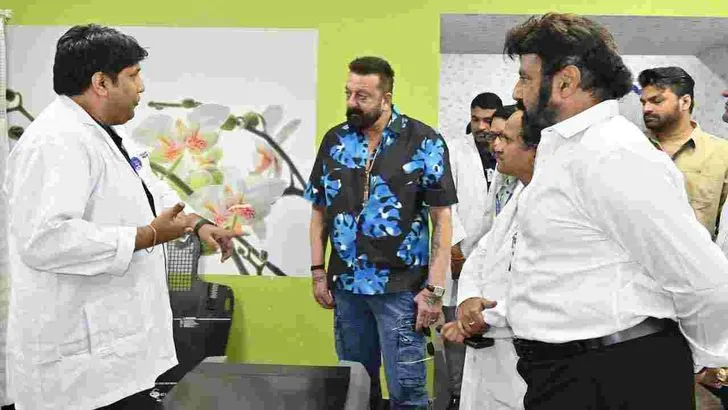 హైదరాబాద్‌లో బసవతారకం ఆస్పత్రిని సందర్శించిన సంజయ్ దత్