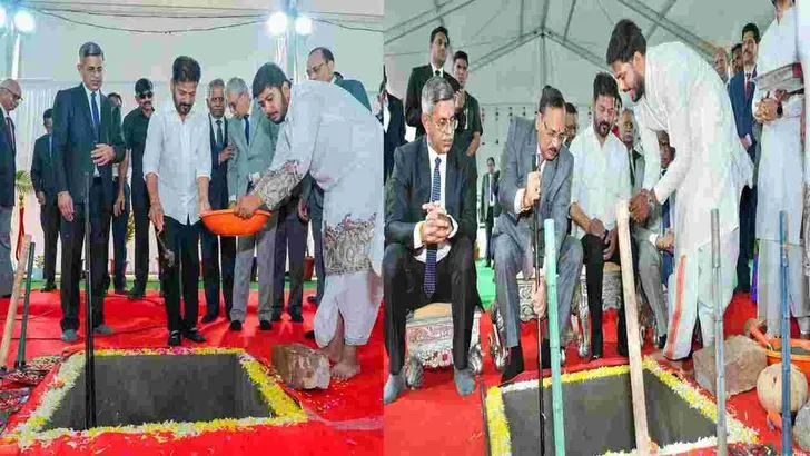 తెలంగాణ హైకోర్టు జోన్ 2 భవన నిర్మాణ పనులకు సీజేఐ శంకుస్థాపన