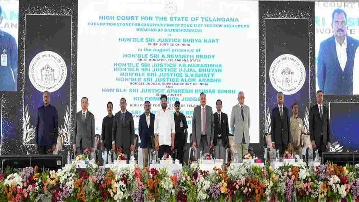 తెలంగాణ హైకోర్టు జోన్ 2 భవన నిర్మాణ పనులకు సీజేఐ శంకుస్థాపన