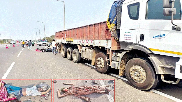 ఆగిఉన్న లారీని ఢీకొని..