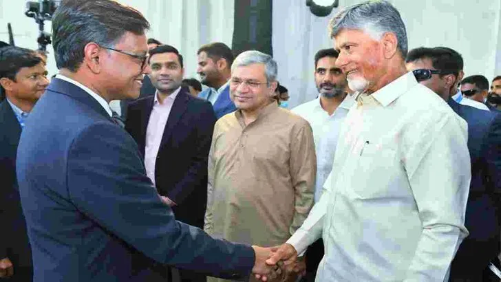 గూగుల్ ఏఐ డేటా హబ్‌‌కు శంకుస్థాపన చేసిన సీఎం చంద్రబాబు