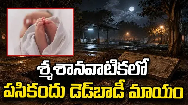 పూడ్చిపెట్టిన పసికందు మృతదేహం మాయం.. పోలీసుల విచారణ