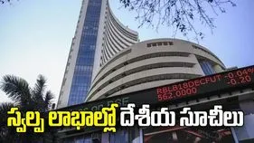 రాణిస్తున్న బ్యాంకింగ్ షేర్లు.. స్వల్ప లాభాల్లో దేశీయ సూచీలు