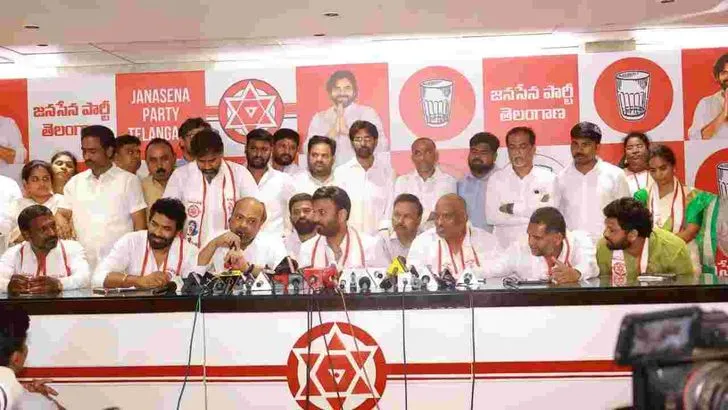 హైదరాబాద్ మణికొండలో జనసేన పార్టీ నూతన తెలంగాణ రాష్ట్ర కార్యాలయ ప్రారంభోత్సవం