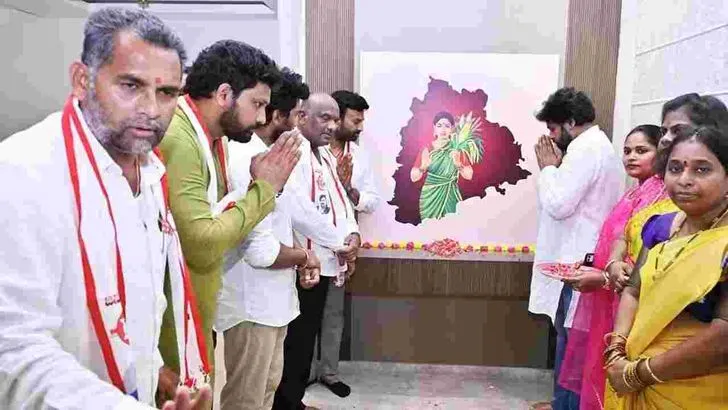 హైదరాబాద్ మణికొండలో జనసేన పార్టీ నూతన తెలంగాణ రాష్ట్ర కార్యాలయ ప్రారంభోత్సవం