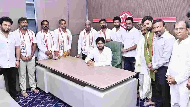 హైదరాబాద్ మణికొండలో జనసేన పార్టీ నూతన తెలంగాణ రాష్ట్ర కార్యాలయ ప్రారంభోత్సవం