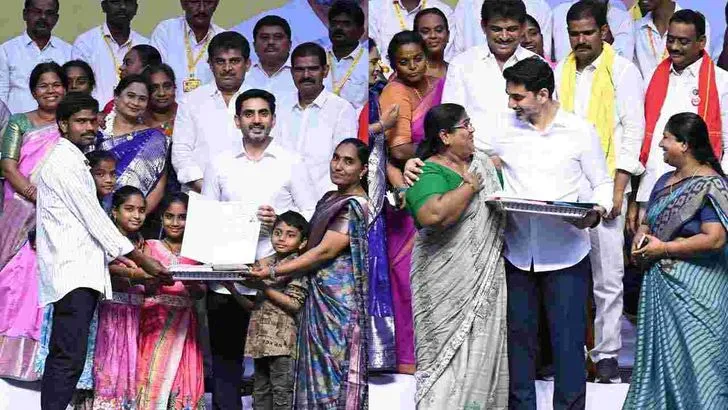  మంగళగిరిలో  ‘మన ఇల్లు-మన లోకేశ్‌’.. పేదలకు రెండో విడత ఇళ్ల పట్టాల పంపిణీ